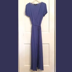 Lulu's blue long wrap dress!